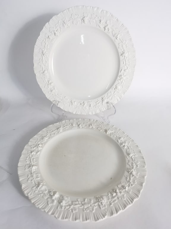Pr. of Wedgwood Embossed Queens Ware Plates (1 of 3)