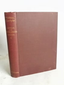 1899 Thomas Carlyle: Critical and Miscellaneous Es