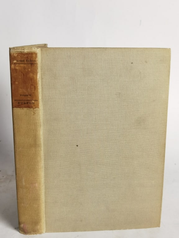 1904 Limited Ed. Burton's The Book of the Thousand: 1904 Limited Ed. Burton's The Book of the Thousand Nights and a Night, Vol. V, 643/1000, 9.75in