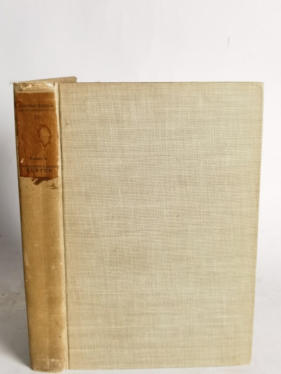 1904 Limited Ed. Burton's The Book of the Thousand: 1904 Limited Ed. Burton's The Book of the Thousand Nights and a Night, Supplemental Nights V, Vol. XV, 643/1000, 9.75in