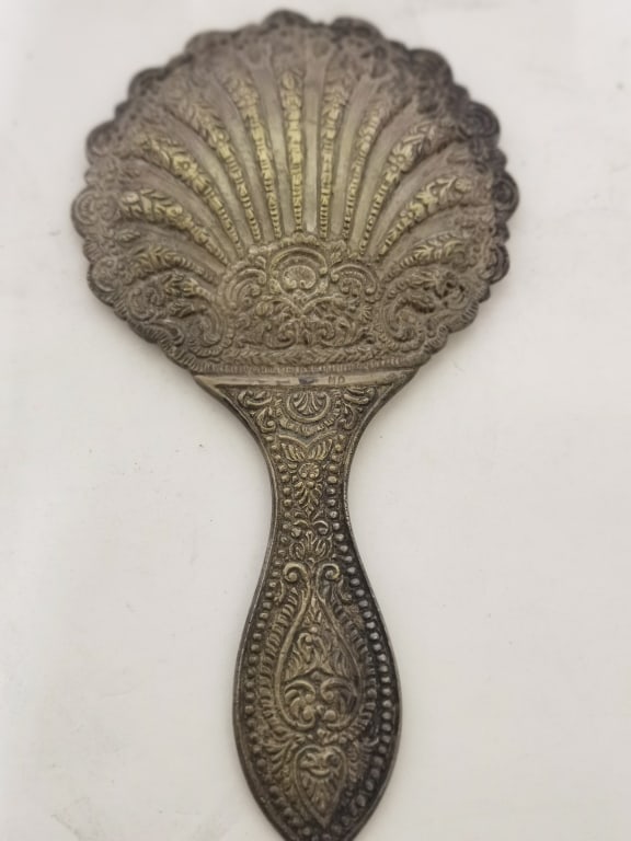 Vintage Bronze Ornate Hand Mirror (1 of 5)