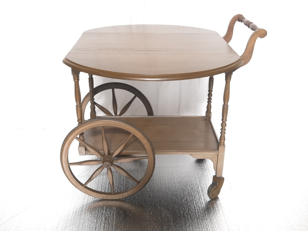 Vintage Italian Maple Dropleaf Bar Cart (1 of 10)