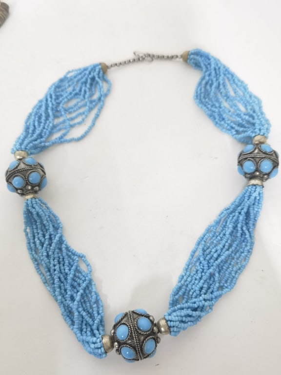 Multistrand Turquoise Bead Necklace (1 of 3)