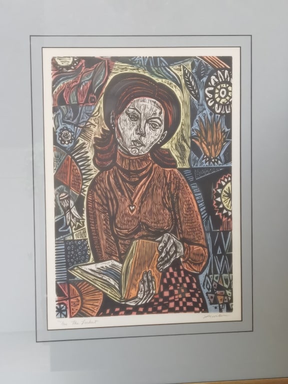 Limited Ed. Irving Amen "The Locket" Lithograph: Limited Ed. Irving Amen "The Locket" Lithograph, 12/200, 28in by 22in