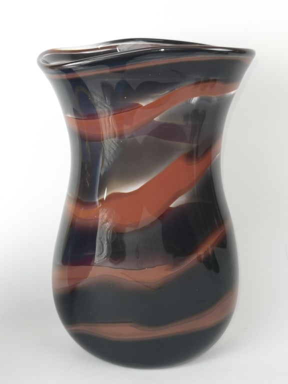 Vintage Gibonski's Swirl Art Glas Vase (1 of 5)