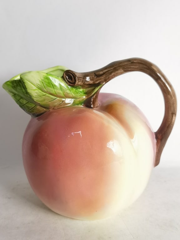 Vintage Ceramic Peach Pitcher (1 of 3)