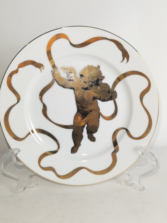 Neiman Marcus Porcelain Gold Cherub Plate (1 of 3)