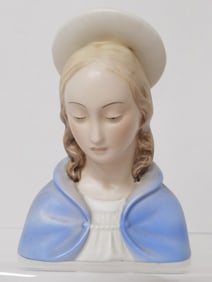 Italian Ceramic Virgin Mary Bust Figurine