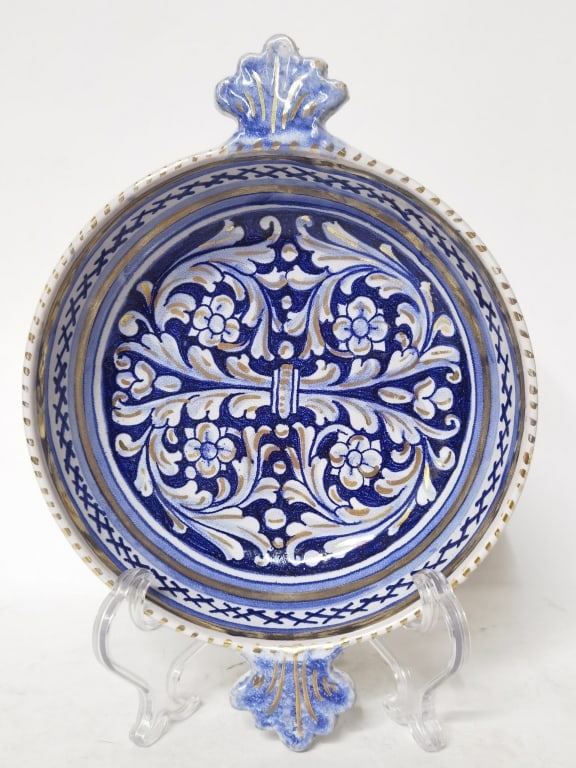 Vintage Italy Hand Painted Ceramic Handled Dish (1 of 4)