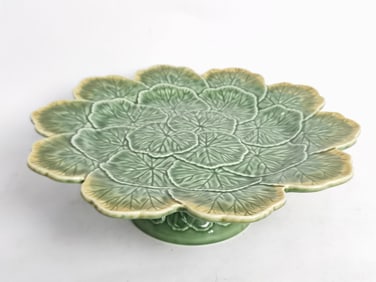 Sur La Table Portugal Porcelain Pedestal Leaf Plat
