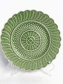 Vintage Bordallo Pinheiro Basketweave Plate