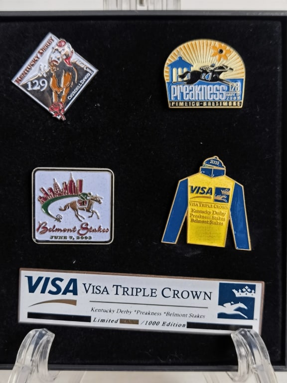 Limited Ed. 2003 Visa Triple Crown Pin Set (1 of 4)