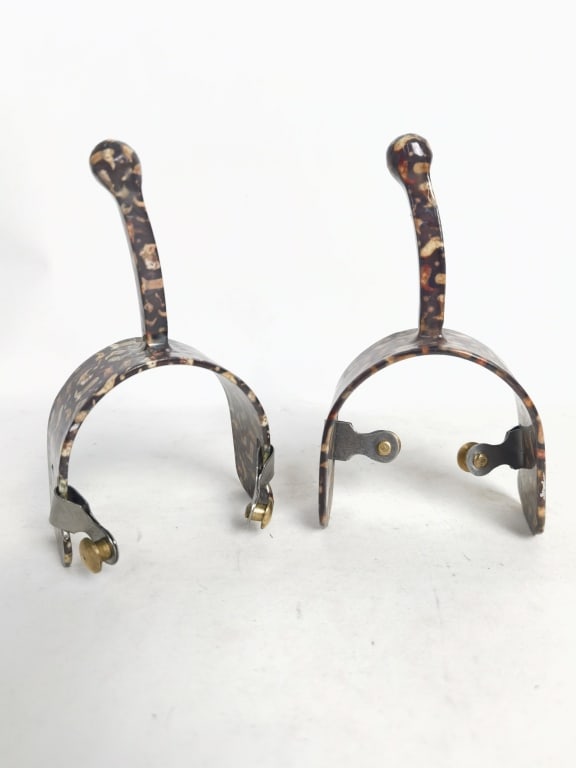 Pr. of Showman Boot Print Stainless Steel Spurs (1 of 3)