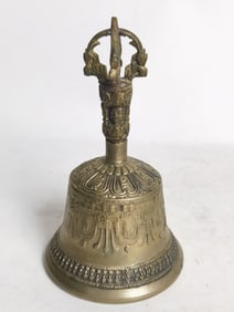 Vintage Chinese Tibetan Bronze Religious Bell