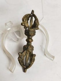 Vintage Chinese Tibetan Bronze Religious Scepter