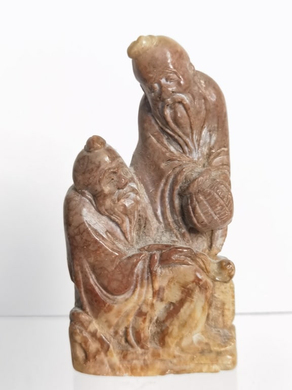 Vintage Chinese Soapstone Carved Deities (1 of 3)