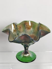 Antique Fenton Glass Carnival Compote