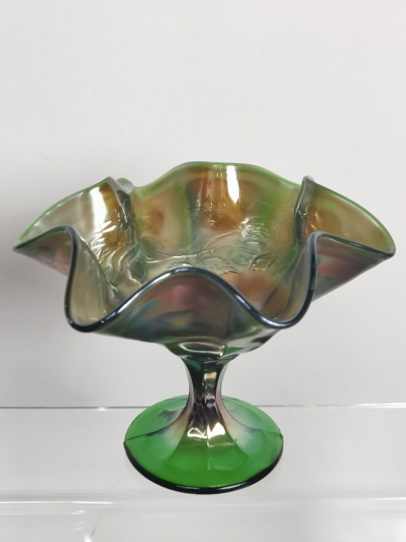 Antique Fenton Glass Carnival Compote (1 of 6)