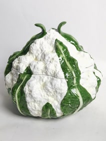 Vintage Italian Ceramic Cauliflower Cookie Jar