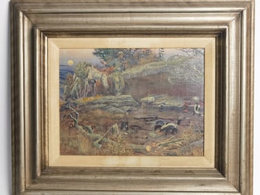 Vintage C.M. Russell "Two of a Kind" Print