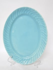 Vintage Fransciscan Porcelain Blue Oval Dish