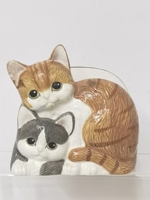 Hearth and Home Designs Porcelain Cat Letter Holde