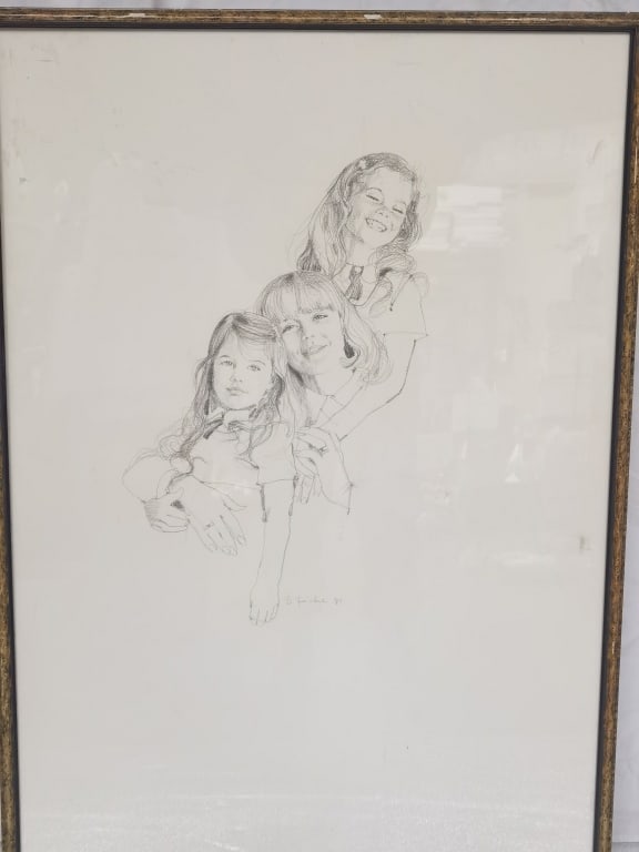 Vintage Pencil Drawing: Vintage Pencil Drawing, 31in by 46in