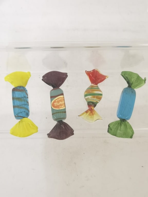 Group of Murano Italy Art Glass Candies: Group of Murano Italy Art Glass Candies, 3.25in