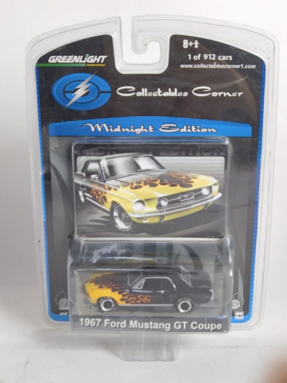 Collectible Corner Midnight Ed. 1967 Ford Mustang: Collectible Corner Midnight Ed. 1967 Ford Mustang GT Coupe, 7.5in by 5.5in