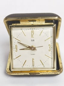 Vintage Elgin Travel Alarm Clock