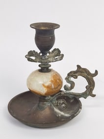 Vintage Onyx Marble Candle Holder