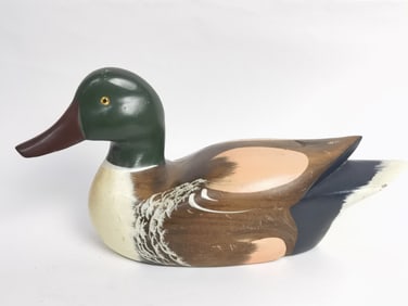 Vintage Wood Carved Hand Painted Duck Decoy