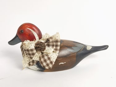 Vintage Wood Carved Hand Painted Duck Decoy