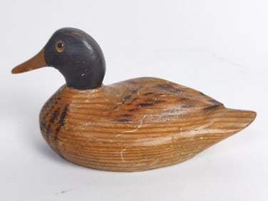 Vintage Wood Carved Duck Decoy