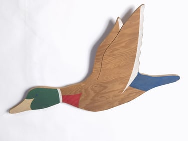 Vintage Mallard Duck Wooden Wall Decor