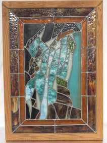 Vintage Mosaic Stained Glass Window