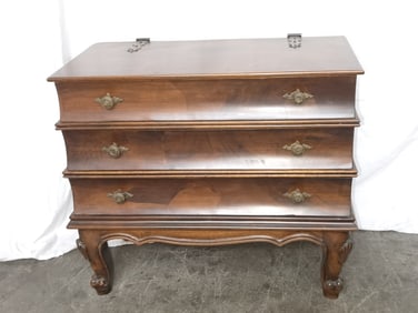 Vintage Burl Wood Book Stack Side Table