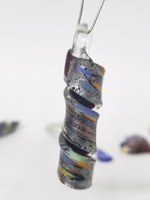 Vintage Murano Italy Art Glass Twist Pendant