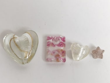 (4) Vintage Murano Italy Art Glass Pendants