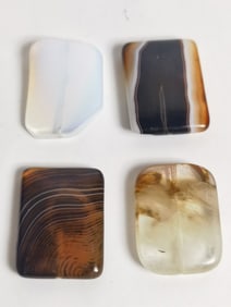 Group of Vintage Opalite Glass/Agate Pendants