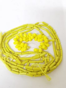 Group of Yellow Glass Beads