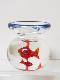 Vintage Aquarium Glass Paperweight