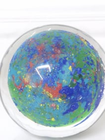 Vintage Splatter Glass Paperweight