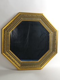 Vintage Gilt Wood Hexagonal Mirror