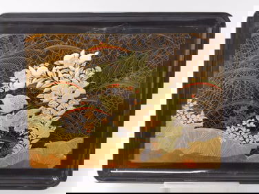 Vintage Japanese Maki-e Tea Tray