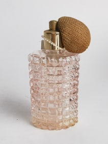 Vintage Pink Glass Perfume Atomizer