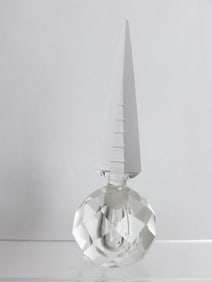 Vintage Art Deco Faceted Crystal Perfume Bottle