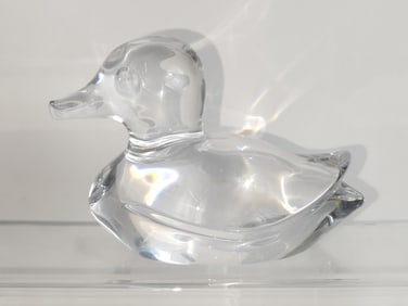 Vintage Orrefors Sweden Crystal Duck
