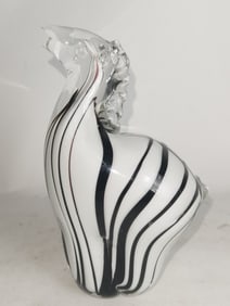 Vintage Murano Italy Art Glass Zebra