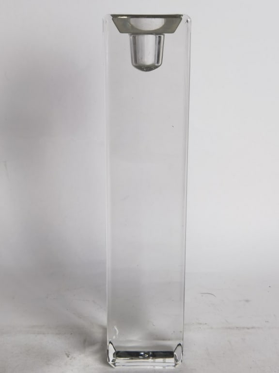 Vintage Vera Wang Wedgwood Crystal Candlestick: Vintage Vera Wang Wedgwood Crystal Candlestick, 9in